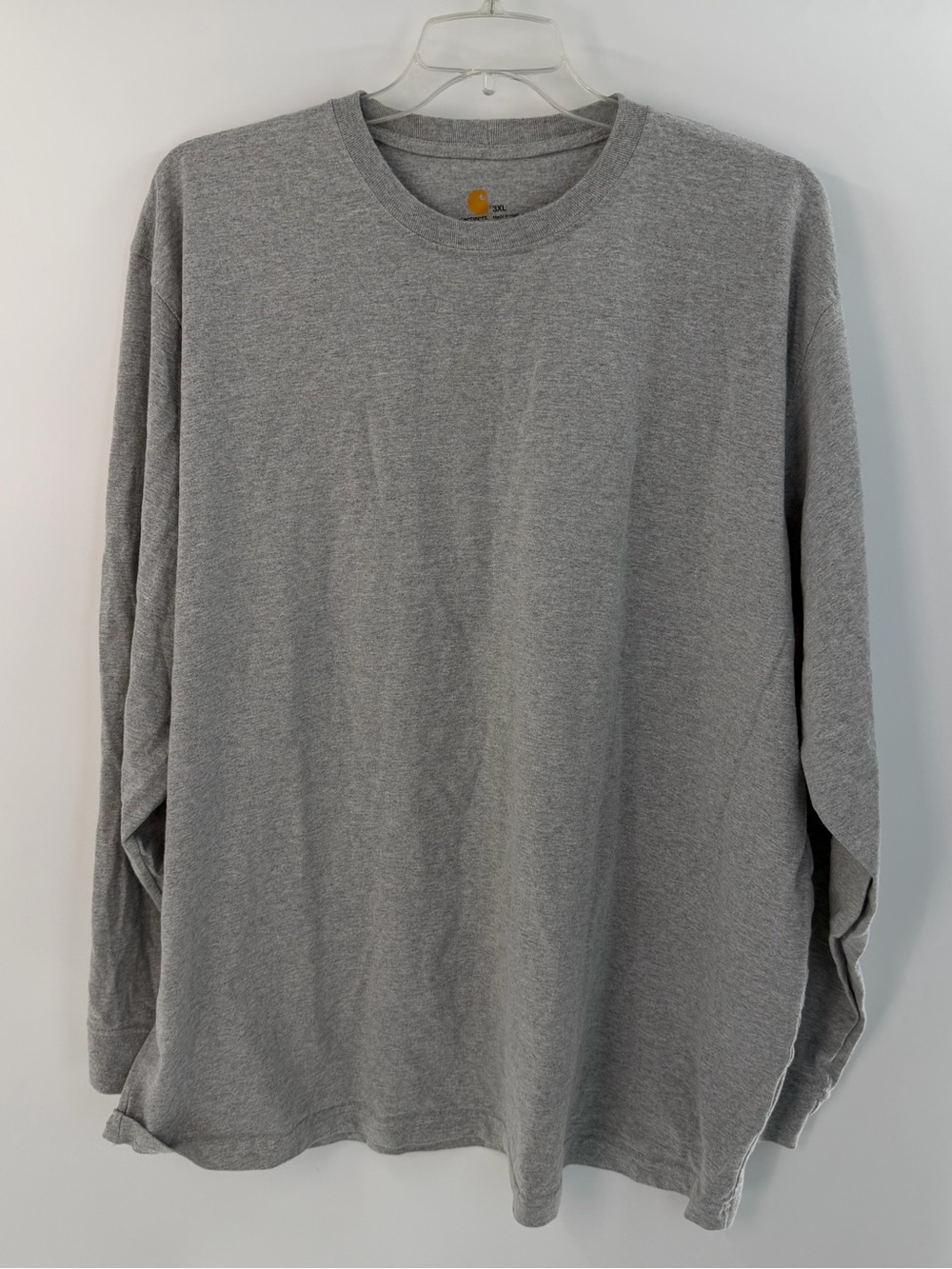 Carhartt K231 Long Sleeve T-Shirt Gray Original Fit Logo Sleeve Men’s 3XL